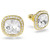 Una Angelic Stud Earrings, Cushion Cut, White, 18K Gold Plated 5764762 | Swarovski
