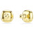 Una Angelic Stud Earrings, Cushion Cut, White, 18K Gold Plated 5764762 | Swarovski
