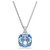 Millenia Pendant, Cushion Cut, Blue, Rhodium Plated 5760057 | Swarovski