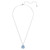 Millenia Pendant, Cushion Cut, Blue, Rhodium Plated 5760057 | Swarovski