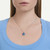 Millenia Pendant, Cushion Cut, Blue, Rhodium Plated 5760057 | Swarovski
