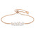 Mesmera Bracelet, Mixed Cuts, White, 18K Rose Gold Plated 5764801 | Swarovski