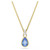 Chroma Pendant, Pear Cut, Blue, 18K Gold Plated 5757786 | Swarovski