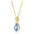 Chroma Pendant, Pear Cut, Blue, 18K Gold Plated 5757786 | Swarovski