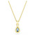 Chroma Pendant, Pear Cut, Blue, 18K Gold Plated 5757786 | Swarovski