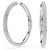 Dextera Hoop Earrings, Round Cut, White, Rhodium Plated 5754156 | Swarovski