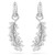Vienna Earrings, Mixed Cuts, Feather, White, Rhodium Plated 5754272 | Swarovski