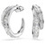 Vienna Hoop Earrings, Mixed Cuts, White, Rhodium Plated 5749069 | Swarovski