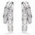 Vienna Hoop Earrings, Mixed Cuts, White, Rhodium Plated 5749069 | Swarovski