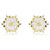 Magic Stud Earrings, Mixed Cuts, Snowflake, White, 18K Gold Plated 5757816 | Swarovski