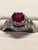 Genuine Sapphire and Natural Diamond Platinum Hidden Halo Ring