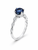 Genuine Sapphire and Natural Diamond Platinum Hidden Halo Ring