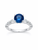 Genuine Sapphire and Natural Diamond Platinum Hidden Halo Ring