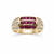 Ruby and Diamond Accent Band in 18K Yellow Gold Ring