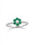 18K Gold Bead Emerald Flower Ring
