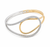18K Two-Toned Oval shaped Diamonds Bangle