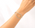 18K Two-Toned Oval shaped Diamonds Bangle