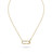 14K Yellow Gold Link Pendant Diamond Necklace