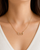14K Yellow Gold Link Pendant Diamond Necklace