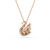Swan Pendant, Mixed Cuts, Swan, Black, 18K Rose Gold Plated 5764882 | Swarovski