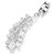 Vienna Charm, Mixed Cuts, Feather, White, Rhodium Plated 5757739 | Swarovski