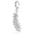Vienna Charm, Mixed Cuts, Feather, White, Rhodium Plated 5757739 | Swarovski