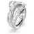 Vienna Ring, Mixed Cuts, Swan, White, Rhodium Plated 5762204 (Size 4.75-6.75/50-55) | Swarovski