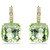 Millenia Drop Earrings, Cushion Cut, Green, 18K Gold Plated 5764822 | Swarovski