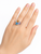 14K White Gold Multi-Gemstone Flower Diamond Ring