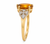 14K Yellow Gold Natural Citrine & Diamond Ring