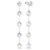 Chroma Earrings, Mixed Cuts, Star, White, Rhodium Plated 5754184 | Swarovski