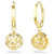 Una Angelic Drop Earrings, Round Cut, White, 18K Gold Plated 5758095 | Swarovski