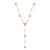Imber Y Necklace, Round Cut, White, 18K Rose Gold Plated 5763813 | Swarovski