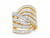 14K Yellow White Gold Diamond Fashion Ring