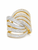 14K Yellow White Gold Diamond Fashion Ring