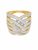 14K Yellow White Gold Diamond Fashion Ring