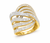 14K Yellow White Gold Diamond Fashion Ring