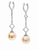 18K White Gold South Sea Pearl Diamond Drop Earrings