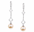 18K White Gold South Sea Pearl Diamond Drop Earrings