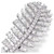 Vienna Brooch, Mixed Cuts, Feather, White, Rhodium Plated 5760564 | Swarovski
