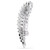 Vienna Brooch, Mixed Cuts, Feather, White, Rhodium Plated 5760564 | Swarovski