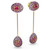 Sublima Drop Earrings, Pear Cut, Red, 18K Gold Plated 5752891 | Swarovski