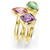 Imber Cocktail Ring Set (2), Mixed Cuts, Multicolored, 18K Gold Plated 5753279 (Size 55/6.75) | Swarovski