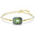 Sublima Bangle, Octagon Cut, Green, 18K Gold Plated 5758457 | Swarovski