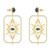Swarovski Crystal Tarot Magic Pierced Earrings, Gold-Tone Plated 5490920