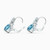 Swarovski Crystal Sparkling Pierced Earrings, Aqua, Rhodium Plated 5524139