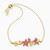 Swarovski Crystal Tropical Flower Bangle, Pink, Gold-Tone Plated 5521058