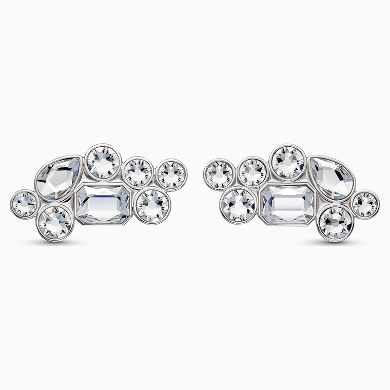 Swarovski Crystal Shoe Clips, White, Rhodium Plated 5559823