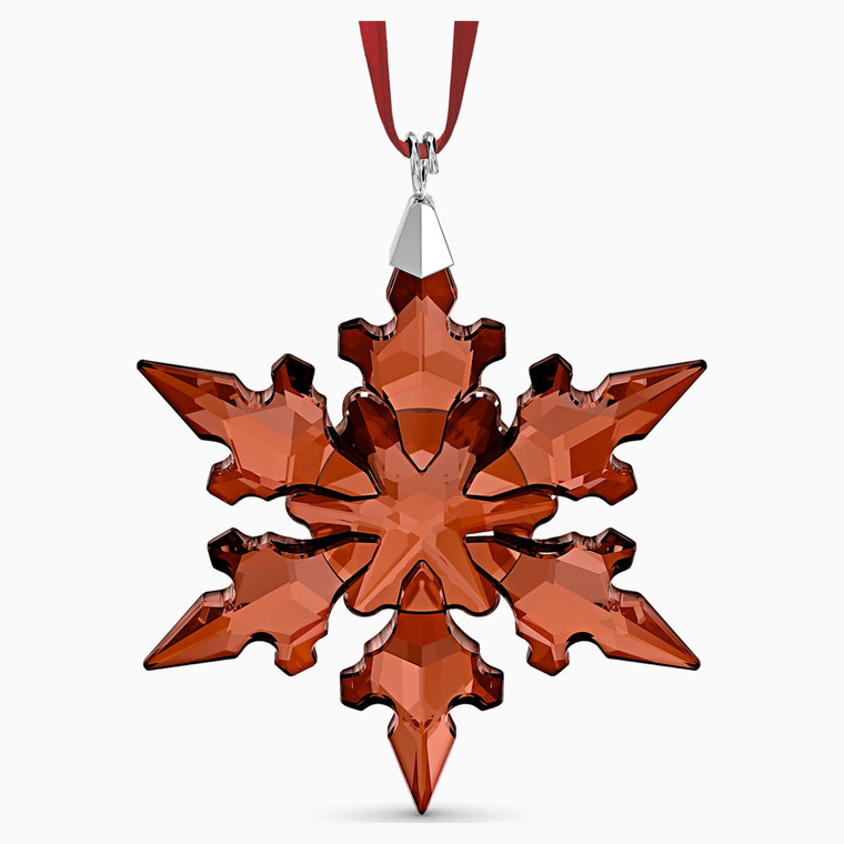 Swarovski Crystal Annual Edition Holiday Snowflake Ornament, Red, Small 5527750