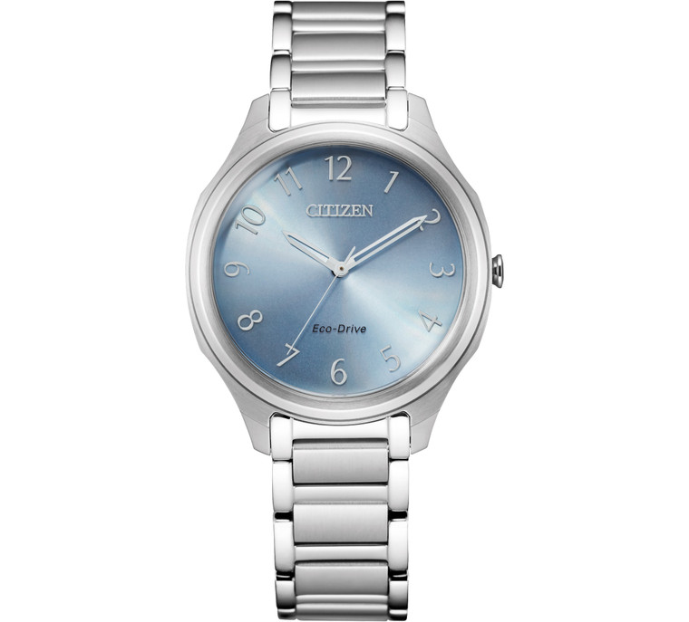 Citizen Eco Drive Women Drive Blue Dial Stainless-Steel Bracelet Watch EM0750-50L